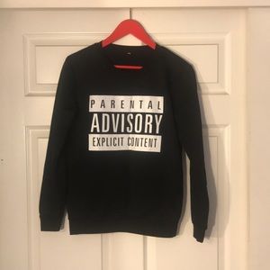 Parental advisory crew neck